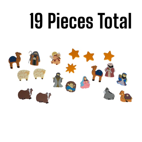 Kurt Adler Magnetic Wooden Nativity Advent Calendar- 19 Pieces Total - Picture 6 of 13